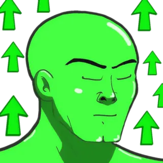 🥰 37c01f4c zielony, twarz, polubienia, mem, internet telegram sticker