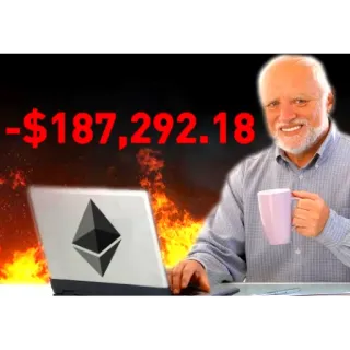 📉 428c7381 Hide the Pain Harold -$187,292.18 Meme, Krypto, Ethereum, Finanse, Strata, Pieniądze telegram sticker