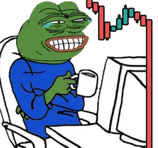 🍒 5bcc442b Pepe the Frog Meme, Internet, Żaba, Trading, Akcje, Finanse telegram sticker