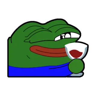 🚚 bb244f4c Pepe the Frog pepe, żaba, picie, wino, mem telegram sticker