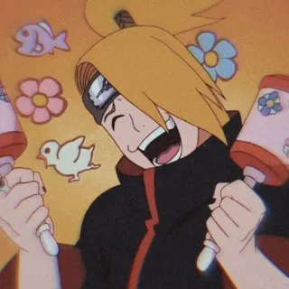😂 1161b2b2 Deidara Naruto Anime, Naruto, Deidara, Sticker, Charakter, Manga telegram sticker