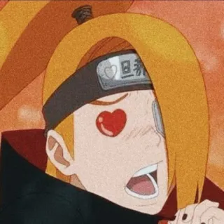 😻 441e774f Deidara Naruto 忍 Anime, Naruto, Deidara, Sticker, Herz, Akatsuki telegram sticker