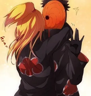 🤗 6e7be87f Tobi Naruto ぎゅっ Anime, Umarmung, Akatsuki, Naruto, Tobi, Deidara telegram sticker