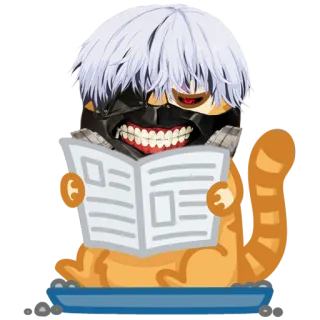 😑 2ce610c1 Ken Kaneki Tokyo Ghoul Миньон, Токийский гуль, Аниме, Манга, Канеки Кен, Талисман, милый, смешной telegram sticker