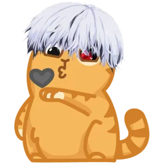 😘 f4aa979a кот, аниме, мультфильм, милый telegram sticker