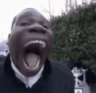 😱 7af2435f teriakan, pria, wajah, berteriak, ekspresi telegram sticker