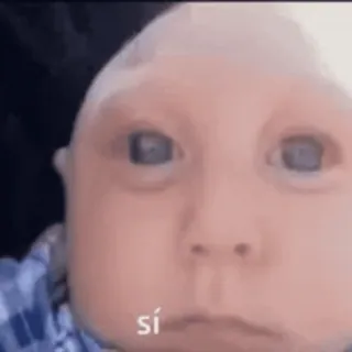 🧠 f20d405a sí bayi, anak kecil, anak, wajah, ekspresi, ya, ya, lucu telegram sticker