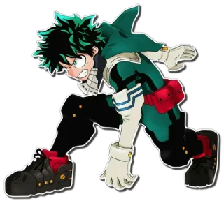 👿 4a42d9f6 Izuku Midoriya My Hero Academia 动漫, 角色, 漫画, 超级英雄 telegram sticker