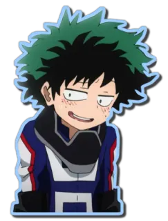 😅 58bd601c Izuku Midoriya My Hero Academia 动漫, 漫画, 我的英雄学院, 绿谷出久, 德久 telegram sticker