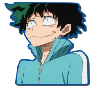 😅 6b4046e4 Izuku Midoriya My Hero Academia 动漫, 我的英雄学院, 绿谷出久, Deku, 贴纸 telegram sticker