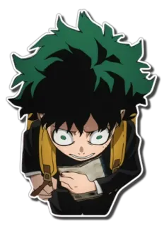 😨 72c621be Izuku Midoriya My Hero Academia 动漫, 贴纸, 我的英雄学院, 绿谷出久, 德久 telegram sticker