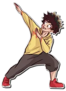 💃 87a90b56 Izuku Midoriya My Hero Academia 动漫, 漫画, 我的英雄学院, 绿谷出久, Deku, Dab telegram sticker