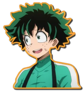 😅 d9e02865 Izuku Midoriya My Hero Academia 动漫, 角色, 我的英雄学院, 绿谷出久, 漫画 telegram sticker