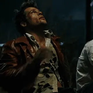 🙄 64d92f42 Tyler Durden Fight Club ภาพยนตร์, ต่อสู้, เลือด, ความรุนแรง, ไทเลอร์ เดอร์เด้น, Fight Club telegram sticker