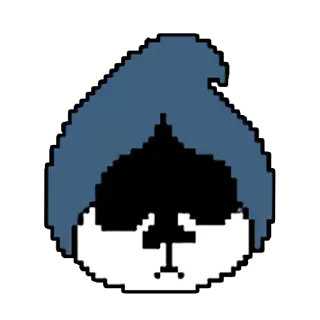 😞 31fe3616 Lancer Deltarune 像素艺术, 电子游戏, Deltarune, Lancer telegram sticker