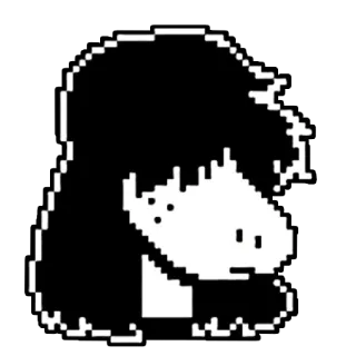 😑 502a935f Kris Dreemurr Deltarune 像素艺术, 电子游戏, Deltarune, Kris, Dreemurr telegram sticker