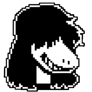 😏 5a3c10d0 Susie Deltarune 像素艺术, 怪物, 角色, 电子游戏, Deltarune, Susie telegram sticker