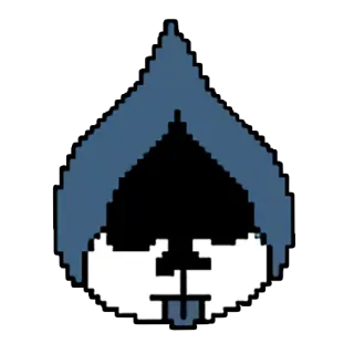 😣 b7fffa37 Lancer Deltarune 像素画, 电子游戏, 卡通, 角色, Deltarune telegram sticker