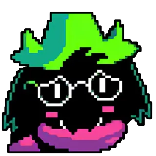 😳 cc095ca9 Ralsei Deltarune RPG, 游戏, 山羊, 巫师 telegram sticker