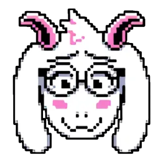 😌 d32d48de Ralsei Deltarune deltarune, 像素画, RPG, 电子游戏 telegram sticker