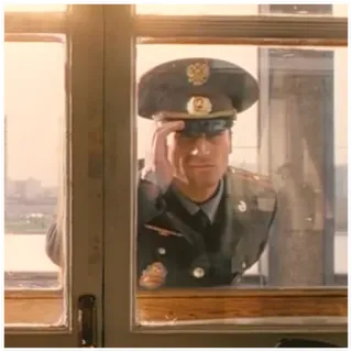 🤨 570f4df3 military, uniform, Russian army, officer, salute whatsapp sticker