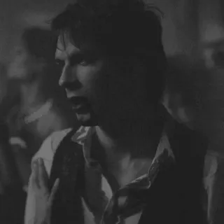 ▪️ 140eae6e pria, orang, dewasa, merokok, potret, skala abu-abu telegram sticker