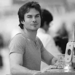 ▪️ 3729db9b Ian Somerhalder aktor, selebriti, potret, pria telegram sticker