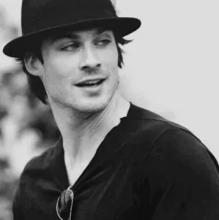 ▪️ 404b0262 pria, topi, potret, hitam putih, aktor, laki-laki, orang telegram sticker