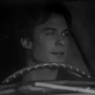 ▪️ 8161ce34 orang, menyetir, mobil, hitam putih, potret telegram sticker