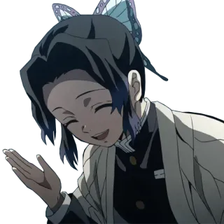 👋 0f453147 Shinobu Kocho Demon Slayer Anime, Demon Slayer, Shinobu Kocho, Sticker, Vlinder telegram sticker