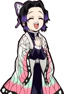 👏 2207e567 Shinobu Kocho Demon Slayer Anime, Demon Slayer, Shinobu Kocho, Vlinder, Personage telegram sticker