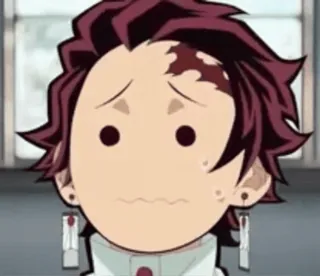 😐 02224920 Tanjiro Kamado Demon Slayer アニメ, 鬼滅の刃, 炭治郎, 漫画, かわいい, 面白い telegram sticker