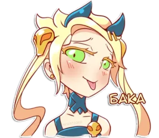 😛 4648ae5a БАКА baka, animé, mème, drôle, mignon, fille whatsapp sticker