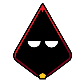 😐 882c86db 추상, 얼굴, 기하학적, 미니멀리즘, 빨간색, 검은색, 눈 telegram sticker