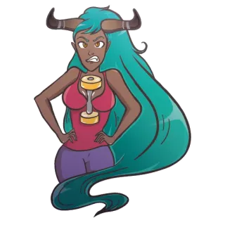 🏋 242e88a5 female, cartoon, fitness, character, gym, weightlifting, workout telegram sticker