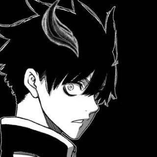 😤 0deb23b6 动漫, 漫画, 黑白, 角色 telegram sticker