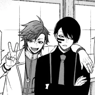 👬 3ac5df40 动漫, 卡通, 漫画, 角色, 友谊, 姿势 telegram sticker