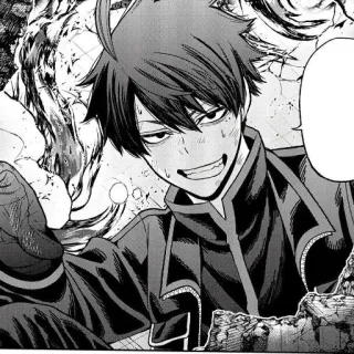 😏 ae3b539c 漫画, 动漫, 角色, 坏笑, 严肃, 插画 telegram sticker