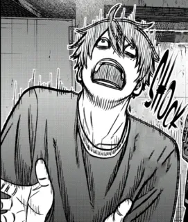 😱 dc046537 震惊, 漫画, 难过, 尖叫, 男人, 表情, 惊讶 telegram sticker