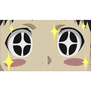 👁 0e310f9e 动漫, 眼睛, 卡通, 闪光, 可爱, 表情, 脸, 动画 telegram sticker