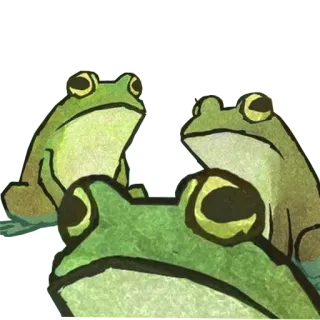 🌻 7da2f947 青蛙, 动物, 绿色, 自然, 两栖动物, 池塘 telegram sticker