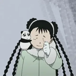 😪 eefbc285 女孩, 熊猫, 卡通, 可爱, 动漫 telegram sticker