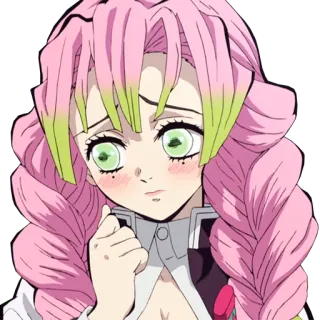 😒 30ba368d Mitsuri Kanroji Demon Slayer Anime, Ragazza, Capelli rosa, Demon Slayer, Mitsuri, Kanroji telegram sticker