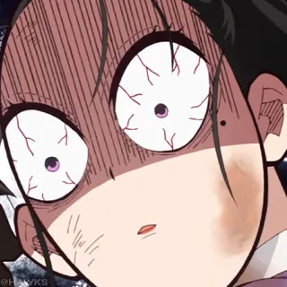 🎴 06e5164d anime, shocked, scared, face, expression whatsapp sticker