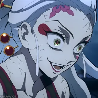 🏮 070130fa Daki Demon Slayer anime, demon, oni, Daki, Demon Slayer, villain whatsapp sticker