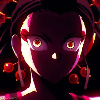 🏮 0e16e495 Daki Demon Slayer anime, demon, Daki, Demon Slayer, character, eyes whatsapp sticker