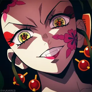 🏮 2a8d4e04 Daki Demon Slayer anime, demon, Daki, Demon Slayer whatsapp sticker