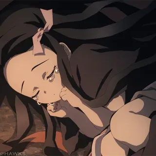 🏮 2fad0efe Nezuko Kamado Demon Slayer @HAWKS anime, demon slayer, nezuko, nezuko kamado, cute whatsapp sticker