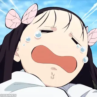 🏮 3cb3f2d7 Kanao Tsuyuri Demon Slayer anime, crying, kanao, demon slayer, sad whatsapp sticker