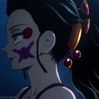 🏮 3e1d09b8 Daki Demon Slayer anime, demon, girl, character, profile whatsapp sticker